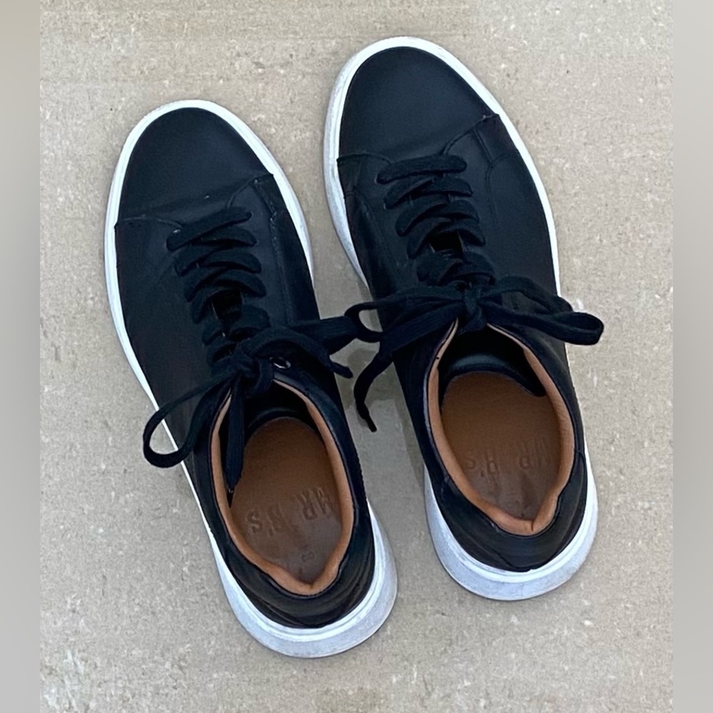 Aldo Mr B’s Collection black leather fashion sneakers sz 8 men